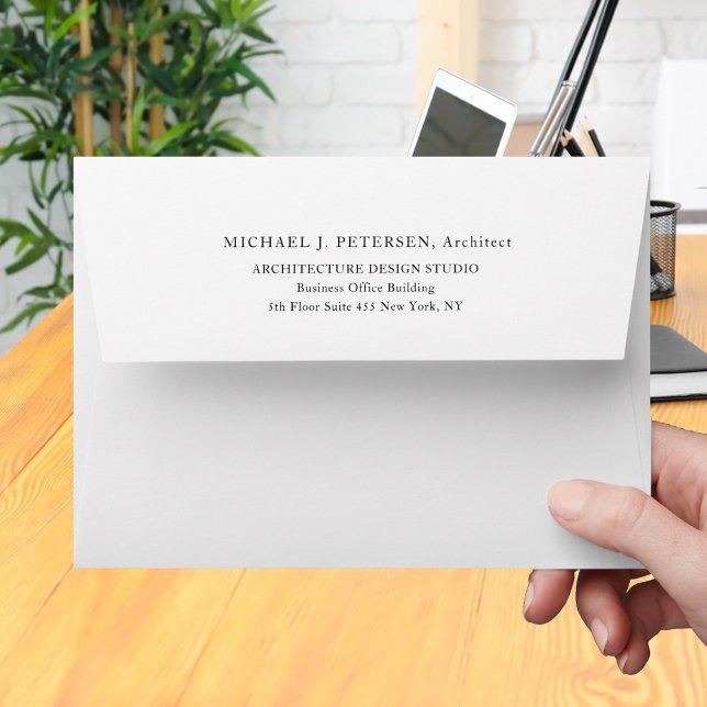 Minimalist simple custom return address business envelope (Creator Uploaded)