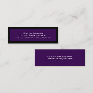 Minimalist Simple Dark-Purple Professional Calling Card