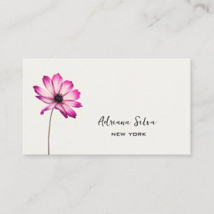 Minimalist Simple Elegance Flower  Business Card
