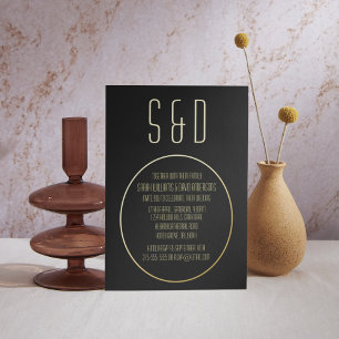 Minimalist Simple Elegant Black Wedding