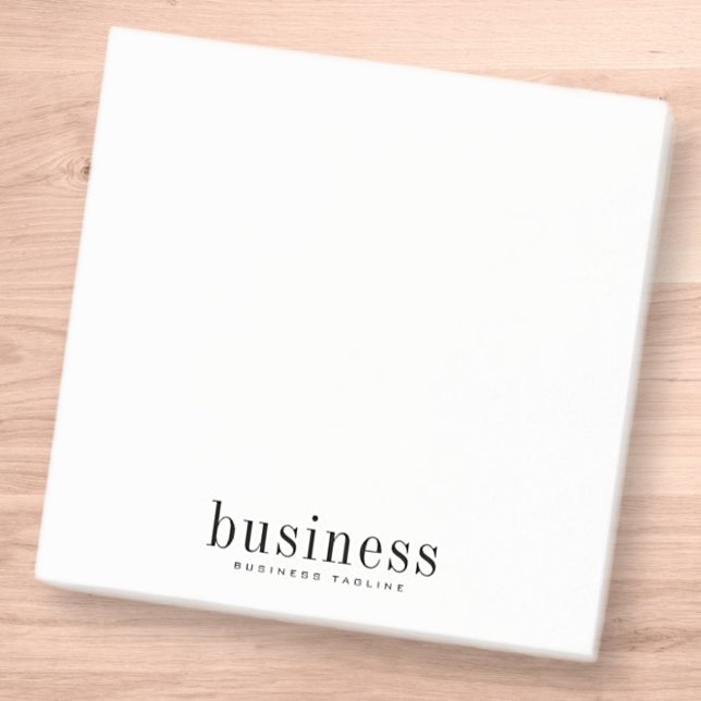 Minimalist Simple Elegant Modern Business Name Post-it Notes (Creator Uploaded)