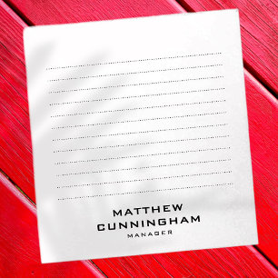 Minimalist Simple Elegant Modern Business Title Notepad