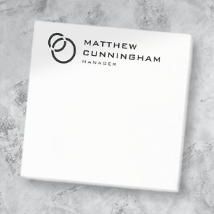 Minimalist Simple Elegant Modern Logo Post-it Notes