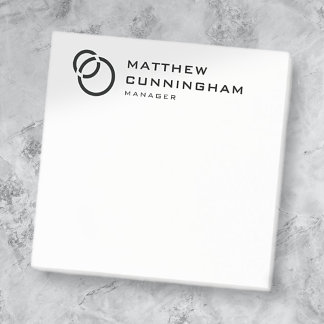 Minimalist Simple Elegant Modern Logo Post-it Notes