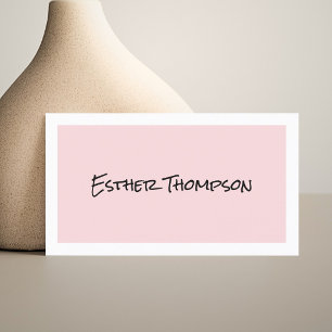 Minimalist Simple Elegant Pale Pink Consultant Business Card