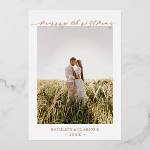 Minimalist Simple Elegant Photo Classic Christmas