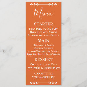 MINIMALIST SIMPLE FAMILY CHRISTMAS PARTY DINNER MENU