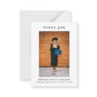 Minimalist Simple Graduation Photo Thank You