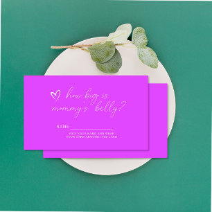 Minimalist simple - How big is mummy's belly Enclosure Card
