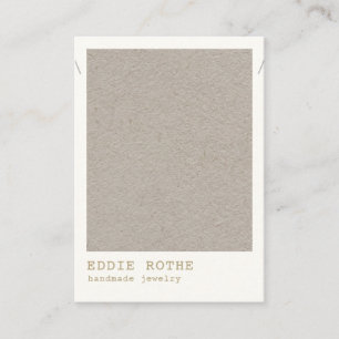 Minimalist Simple Kraft Necklace Jewellery Display Business Card