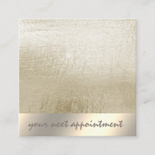 Minimalist simple luxury gold foil appointment card