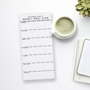 Minimalist Simple Meal Planning Post-it Notes Magnetic Notepad