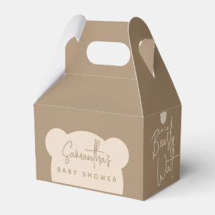 Minimalist simple modern bear Baby Shower Favour Box