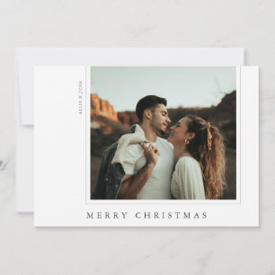 Minimalist Simple Modern Frame Right Holiday Card