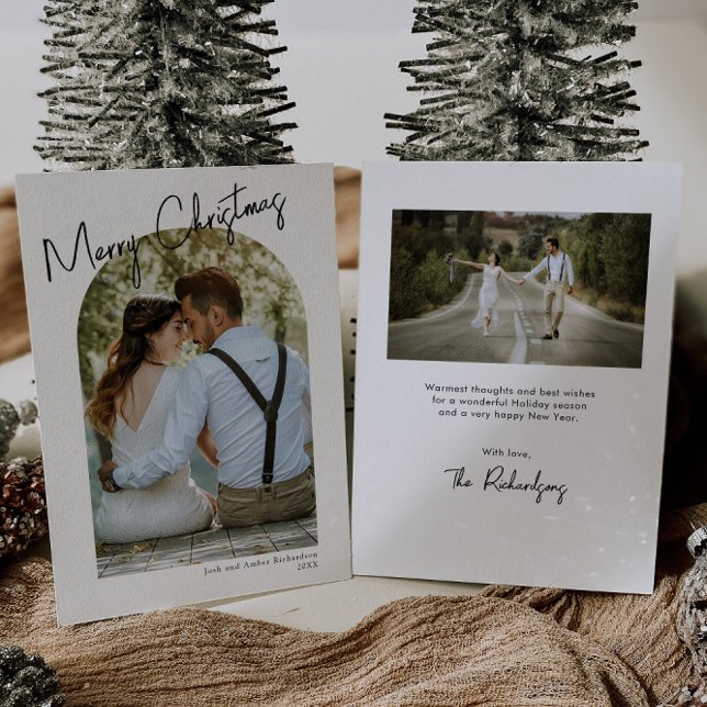 Minimalist simple modern photo Christmas card (Creator Uploaded)