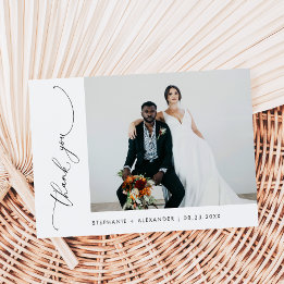 Minimalist Simple Modern Wedding Thank You Card