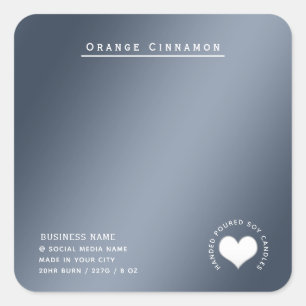 Minimalist Simple modern white heart   Square Sticker