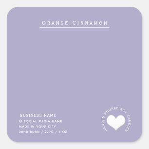 Minimalist Simple modern white heart Square Sticker