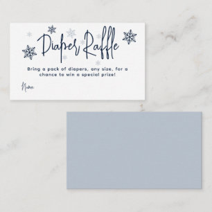 Minimalist simple modern winter Baby Boy Shower Enclosure Card