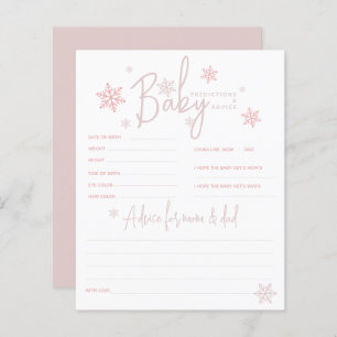 Minimalist simple modern winter Baby Shower Game