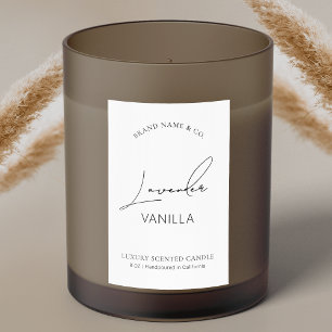 Minimalist Simple Packaging Vertical Candle Label