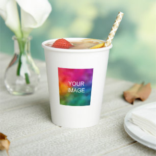 Minimalist Simple Papercup Template Modern Elegant Paper Cups