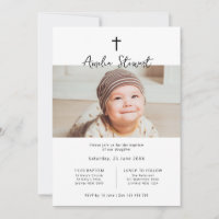 Minimalist simple photo baptism christening