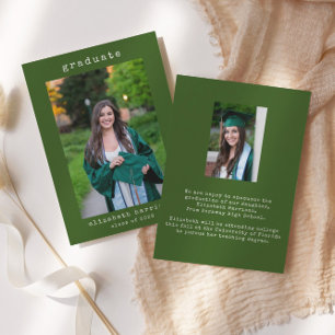 Minimalist Simple Photo   Graduation Announcement