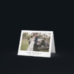 Minimalist Simple Photo Modern Wedding Thank You Card<br><div class="desc">Minimalist folded wedding photo thank you card with a minimal and clean design featuring your picture and "Thank you so much" along with your names below. The inside has your custom thank you message.  This modern black and white wedding thank you card is great for a contemporary couple.</div>