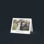 Minimalist Simple Photo Modern Wedding Thank You Card<br><div class="desc">Minimalist folded wedding photo thank you card with a minimal and clean design featuring your picture and "Thank you so much" along with your names below. The inside has your custom thank you message.  This modern black and white wedding thank you card is great for a contemporary couple.</div>