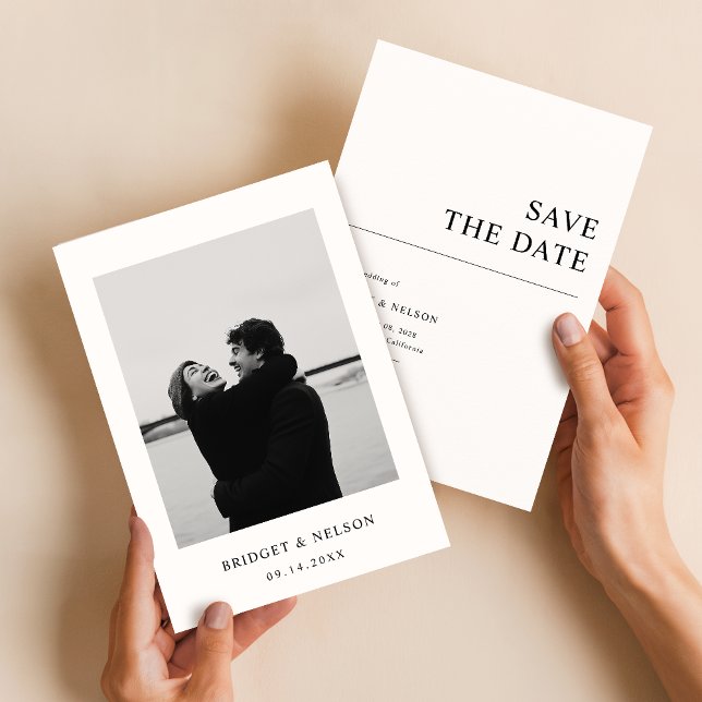 Minimalist Simple Photo Wedding Save The Date (Creator Uploaded)