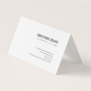 Minimalist Simple Plain Attorney at Law Business Card