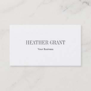 Minimalist Simple Plain Business Card