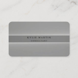 Minimalist Simple Plain Grey Professional Business Card