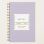 Minimalist Simple Planner Design<br><div class="desc">Modern minimalist design in soft pastel purple and gold inspired colour lettering. Customise this design for yourself! Makes a great gift!</div>