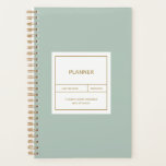 Minimalist Simple Planner Design<br><div class="desc">Modern minimalist design in soft pastel blue and gold inspired colour lettering. Customise this design for yourself! Makes a great gift!</div>