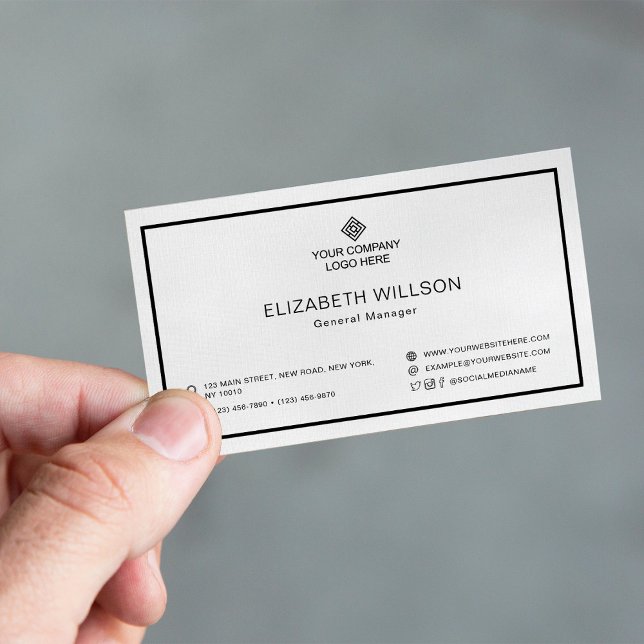 Minimalist Simple Professional Business Logo Business Card (Creator Uploaded)