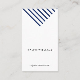 Minimalist simple professional nautical blue lines business card