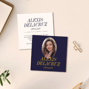 Minimalist Simple Professional Photo Modern Square Business Card