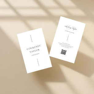 Minimalist simple professional with QR code Business Card
