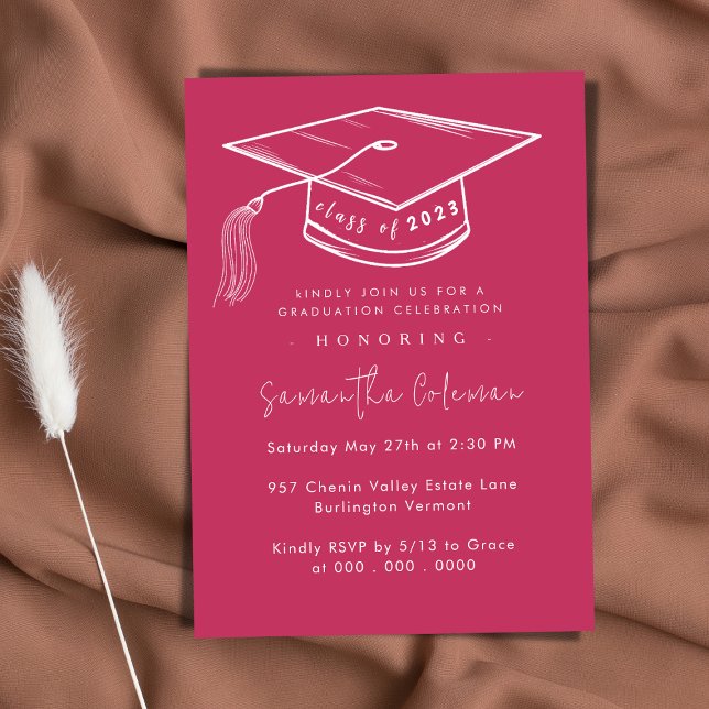 Minimalist Simple Script | Modern Graduation Party Invitation (Creator Uploaded)