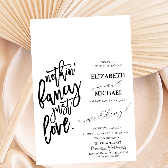 Minimalist Simple Script Wedding Invitation (Creator Uploaded)