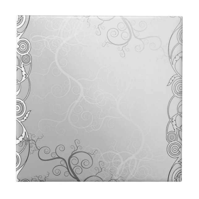 Minimalist simple silver grey template - customise tile (Front)