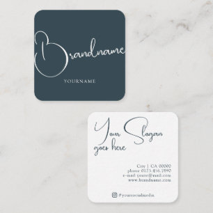 Minimalist Simple Style 2 Coloured Simple Plain Square Business Card