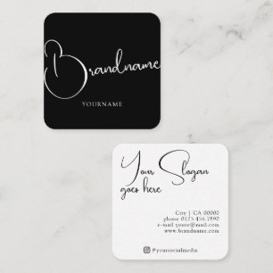 Minimalist Simple Style 2 Coloured Simply Plain Square Business Card