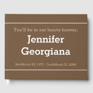 Minimalist & Simple Sympathy Guestbook