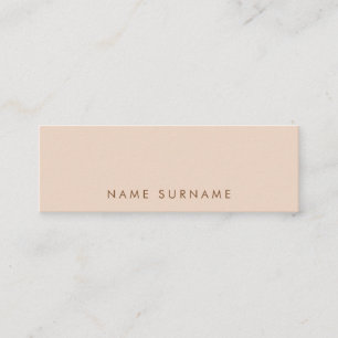 Minimalist Simple Typo Peach Mini Business Card