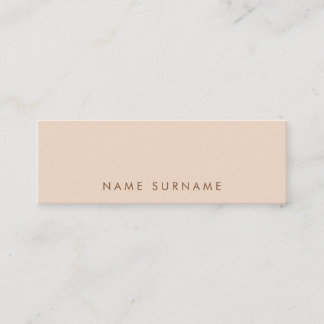 Minimalist Simple Typo Peach Mini Business Card