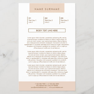 Minimalist Simple Typography Pastel Peach 5.5x8.5 Flyer