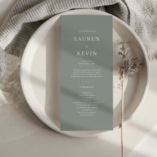 Minimalist Simple Wedding Ceremony Program